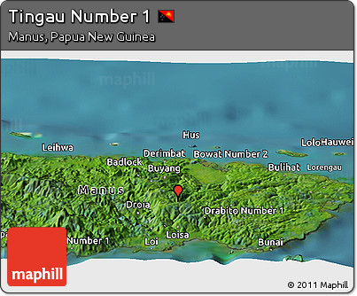 Satellite Panoramic Map of Tingau Number 1