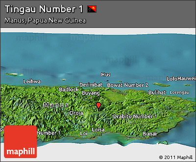 Satellite Panoramic Map of Tingau Number 1