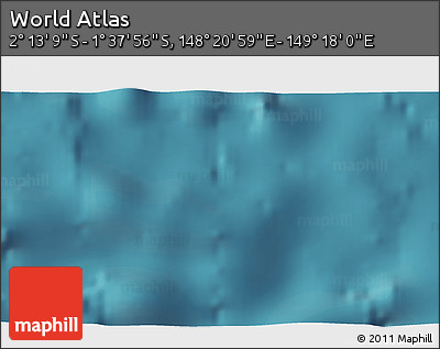 Satellite 3D Map of the Area around 1° 55' 32" S, 148° 49' 29" E