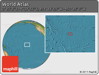 Satellite Location Map of the Area around 1° 55' 32" S, 151° 13' 29" W