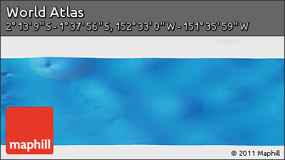 Physical Panoramic Map of the Area around 1° 55' 32" S, 152° 4' 29" W