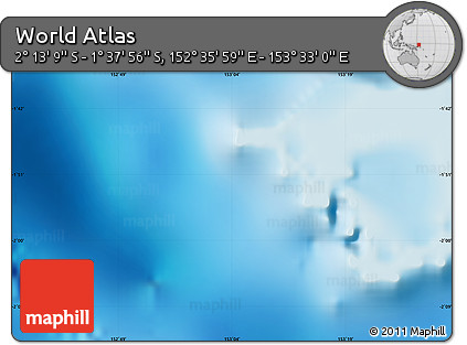 Physical Map of the Area around 1° 55' 32" S, 153° 4' 29" E