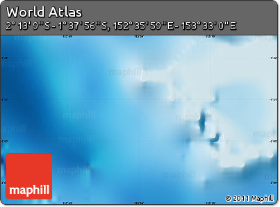 Physical Map of the Area around 1° 55' 32" S, 153° 4' 29" E