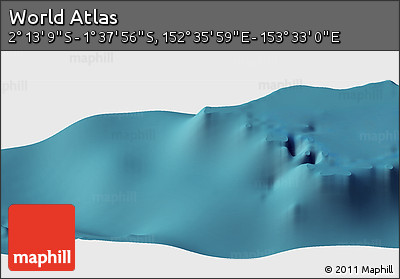 Satellite Panoramic Map of the Area around 1° 55' 32" S, 153° 4' 29" E