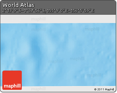 Shaded Relief 3D Map of the Area around 1° 55' 32" S, 155° 37' 30" E