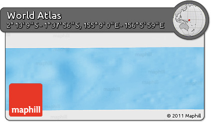 Physical Panoramic Map of the Area around 1° 55' 32" S, 155° 37' 30" E