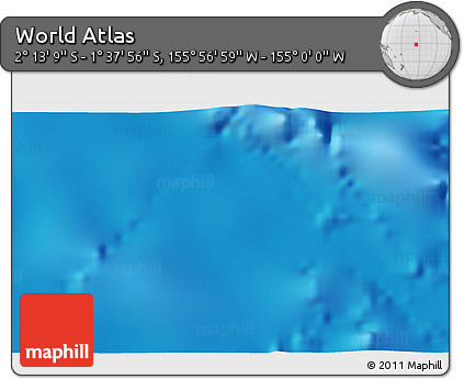 Physical 3D Map of the Area around 1° 55' 32" S, 155° 28' 29" W