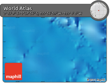 Physical Map of the Area around 1° 55' 32" S, 155° 28' 29" W