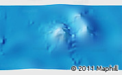 Physical 3D Map of the area around 1° 55' 32" S, 156° 19' 29" W
