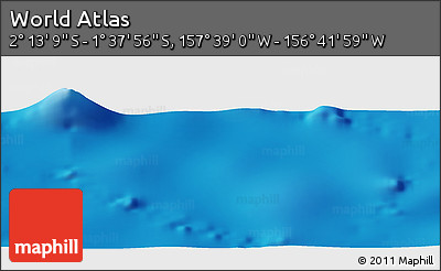 Physical Panoramic Map of the Area around 1° 55' 32" S, 157° 10' 30" W