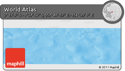 Physical Panoramic Map of the Area around 1° 55' 32" S, 158° 10' 30" E