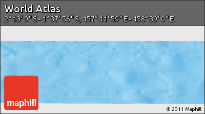 Physical Panoramic Map of the Area around 1° 55' 32" S, 158° 10' 30" E