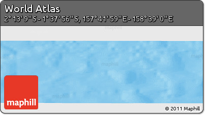 Physical Panoramic Map of the Area around 1° 55' 32" S, 158° 10' 30" E