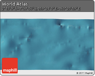 Satellite 3D Map of the Area around 1° 55' 32" S, 159° 52' 30" E