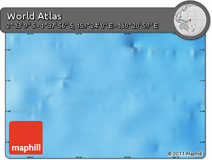 Physical Map of the Area around 1° 55' 32" S, 159° 52' 30" E