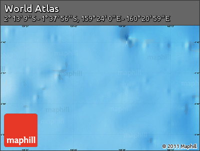 Physical Map of the Area around 1° 55' 32" S, 159° 52' 30" E