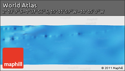 Physical Panoramic Map of the Area around 1° 55' 32" S, 15° 13' 29" W