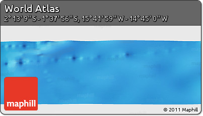 Physical Panoramic Map of the Area around 1° 55' 32" S, 15° 13' 29" W