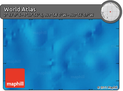 Physical Map of the Area around 1° 55' 32" S, 161° 25' 30" W