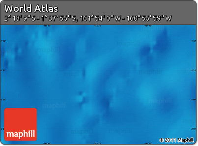 Physical Map of the Area around 1° 55' 32" S, 161° 25' 30" W