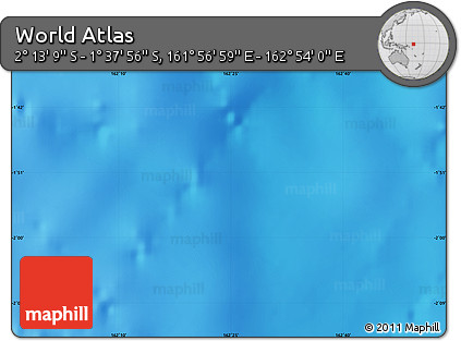 Physical Map of the Area around 1° 55' 32" S, 162° 25' 30" E