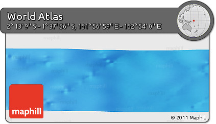 Physical Panoramic Map of the Area around 1° 55' 32" S, 162° 25' 30" E