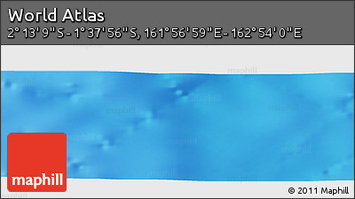 Physical Panoramic Map of the Area around 1° 55' 32" S, 162° 25' 30" E