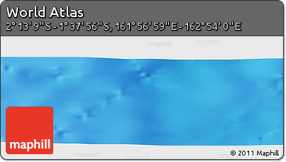 Physical Panoramic Map of the Area around 1° 55' 32" S, 162° 25' 30" E