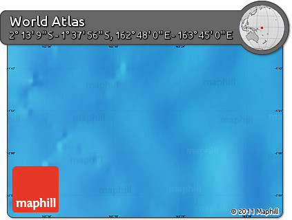 Physical Map of the Area around 1° 55' 32" S, 163° 16' 30" E