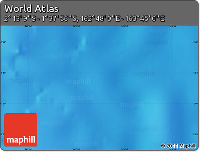 Physical Map of the Area around 1° 55' 32" S, 163° 16' 30" E