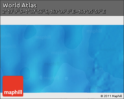 Political 3D Map of the Area around 1° 55' 32" S, 164° 7' 30" E