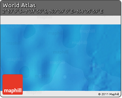 Political 3D Map of the Area around 1° 55' 32" S, 164° 7' 30" E
