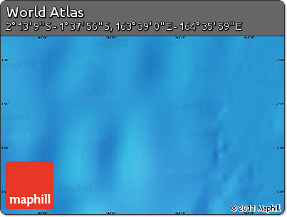 Physical Map of the Area around 1° 55' 32" S, 164° 7' 30" E