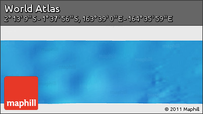 Shaded Relief Panoramic Map of the Area around 1° 55' 32" S, 164° 7' 30" E