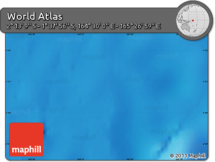 Physical Map of the Area around 1° 55' 32" S, 164° 58' 29" E