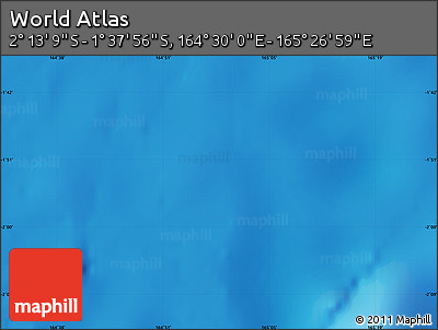 Physical Map of the Area around 1° 55' 32" S, 164° 58' 29" E