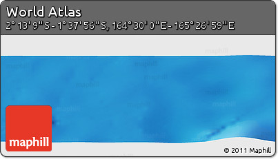Physical Panoramic Map of the Area around 1° 55' 32" S, 164° 58' 29" E