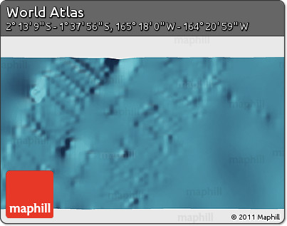 Satellite 3D Map of the Area around 1° 55' 32" S, 164° 49' 29" W