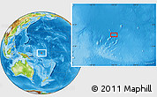 Physical Location Map of the area around 1° 55' 32" S, 165° 49' 29" E