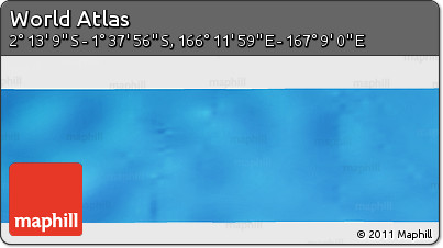 Physical Panoramic Map of the Area around 1° 55' 32" S, 166° 40' 30" E