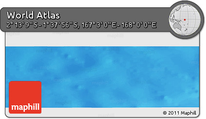 Physical Panoramic Map of the Area around 1° 55' 32" S, 167° 31' 30" E