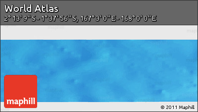 Physical Panoramic Map of the Area around 1° 55' 32" S, 167° 31' 30" E