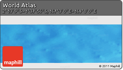 Physical Panoramic Map of the Area around 1° 55' 32" S, 167° 31' 30" E