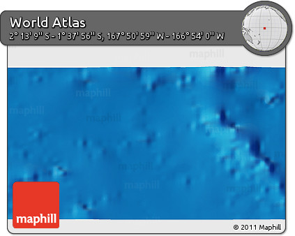 Physical 3D Map of the Area around 1° 55' 32" S, 167° 22' 30" W