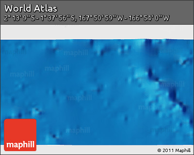 Physical 3D Map of the Area around 1° 55' 32" S, 167° 22' 30" W