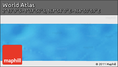 Physical Panoramic Map of the Area around 1° 55' 32" S, 168° 22' 30" E