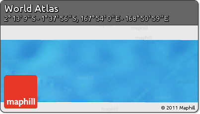 Physical Panoramic Map of the Area around 1° 55' 32" S, 168° 22' 30" E