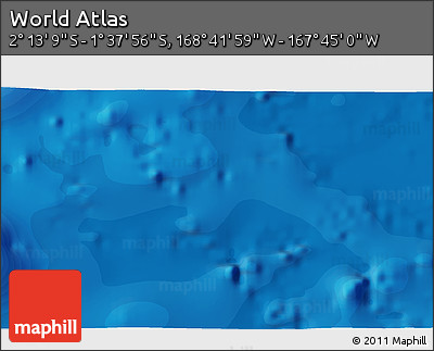 Political 3D Map of the Area around 1° 55' 32" S, 168° 13' 29" W