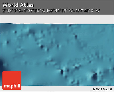 Satellite 3D Map of the Area around 1° 55' 32" S, 168° 13' 29" W