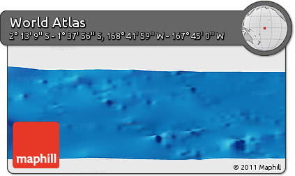Physical Panoramic Map of the Area around 1° 55' 32" S, 168° 13' 29" W